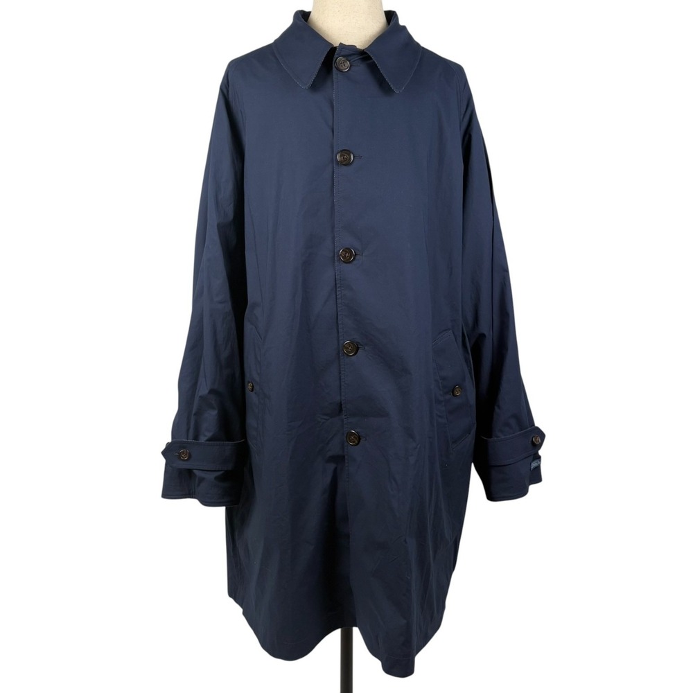 Polo Ralph Lauren Balmacaan Coat Mens 52R Navy Reversible Linen Wool Italy NWT - Picture 5 of 16